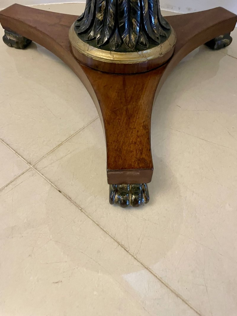 Antique Victorian Quality Circular Specimen Marble Top Lamp/Centre Table - Image 6